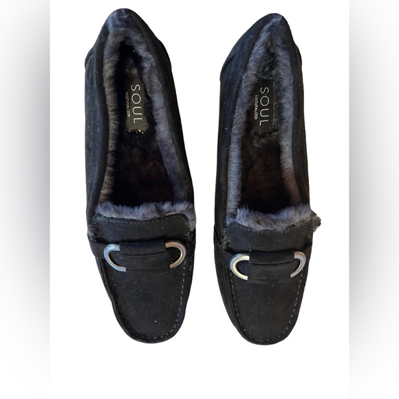 SOUL Naturalizer Women's black Swiftly slip on Loafers w silver hardware size 8W - Picture 10 of 12